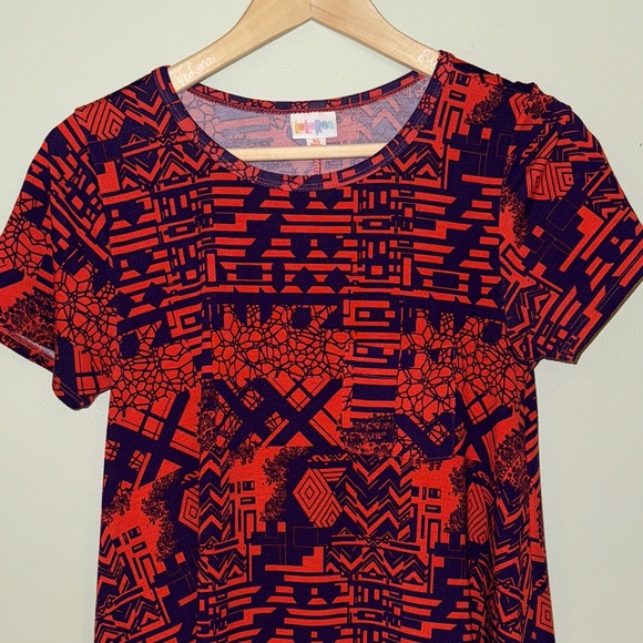 LuLaRoe Tribal Print Short Sleeve Dress Size XS - Picture 3 of 7